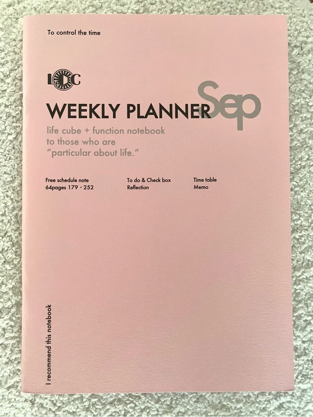 NWT🎉 Luddite Pastel Pink Soft Cover Undated Weekly Planner Notebook